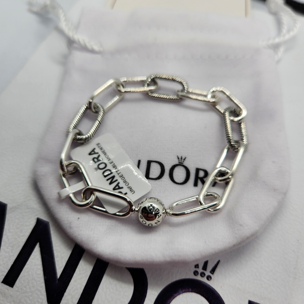 Pandora Me Link Silver chain Bracelet Size 6.7 inches